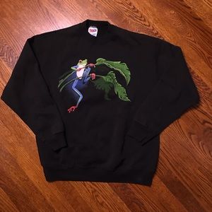 Vintage 1991 90s Tree Frog Nature Crewneck sweater